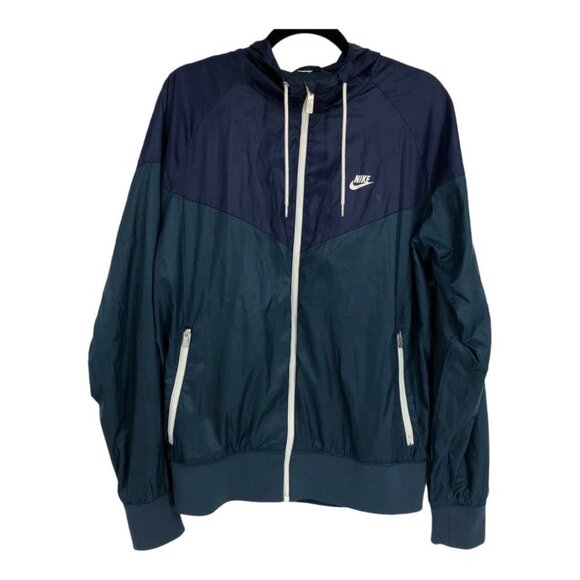 Nike Men's teal The Windrunner lightweight jacket in Squadron Blue / Sail size L - Picture 2 of 16